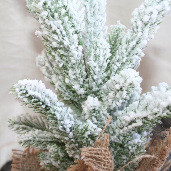 Mini Christmas Tree Pewter Pot Decor Holiday Home Evergreen Cute Rustic Cabin - Picture 10 of 13